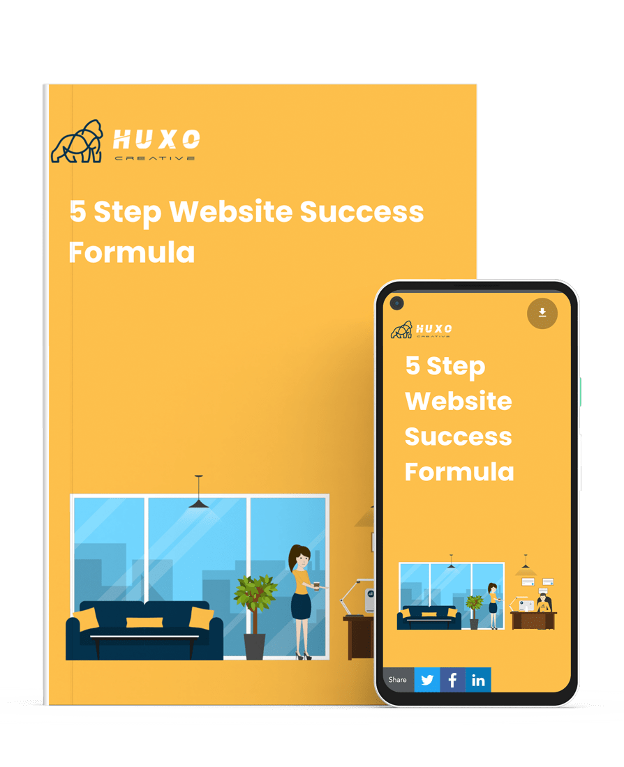 The 5 Step Website Success Formula - free website design guide by Huxo Creative web design Birmingham