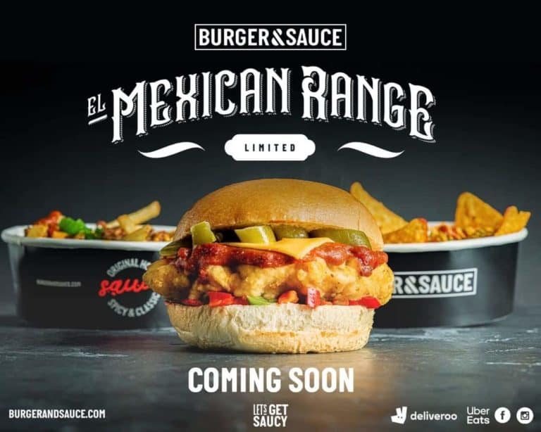 Marketing campaign for the Mexican Range at Burger and Sauce Restaurant Birmingham